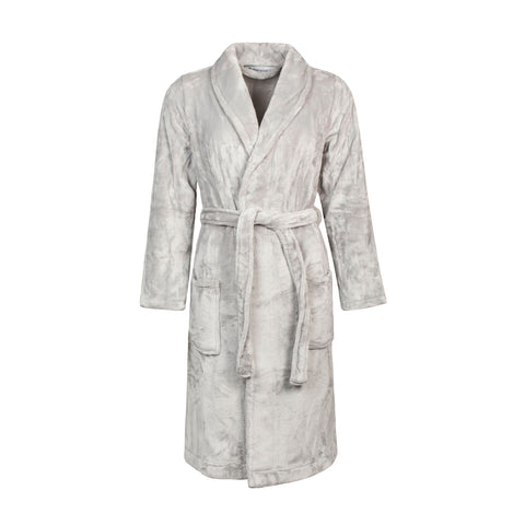 Unisex New Black Soft Fleece Dressing Gown Ladies Hood Bath Robe Warm Gift  *LICK | eBay